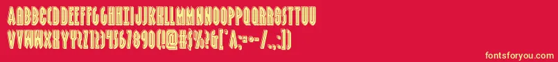 grendelsmotherbevel Font – Yellow Fonts on Red Background