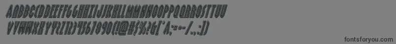 フォントgrendelsmotherbevelital – 黒い文字の灰色の背景