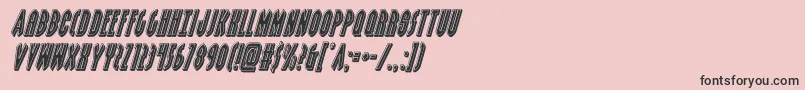 フォントgrendelsmotherbevelital – ピンクの背景に黒い文字