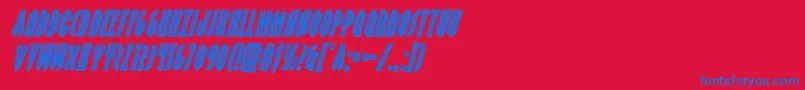 grendelsmotherbevelital Font – Blue Fonts on Red Background