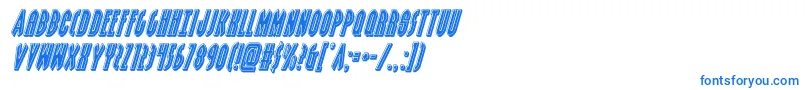 grendelsmotherbevelital Font – Blue Fonts on White Background