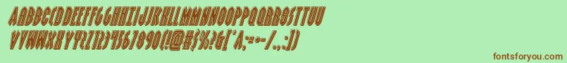 grendelsmotherbevelital-fontti – ruskeat fontit vihreällä taustalla