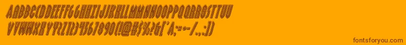 grendelsmotherbevelital Font – Brown Fonts on Orange Background