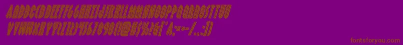 Шрифт grendelsmotherbevelital – коричневые шрифты на фиолетовом фоне