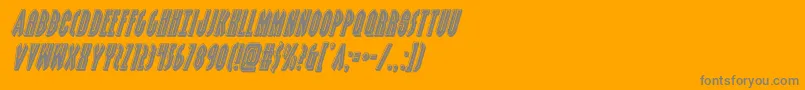 grendelsmotherbevelital-Schriftart – Graue Schriften auf orangefarbenem Hintergrund