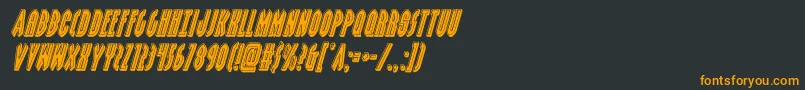 Шрифт grendelsmotherbevelital – оранжевые шрифты на чёрном фоне