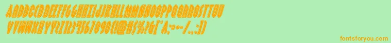 grendelsmotherbevelital Font – Orange Fonts on Green Background