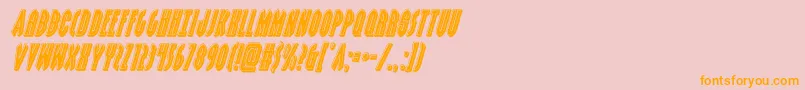 grendelsmotherbevelital Font – Orange Fonts on Pink Background
