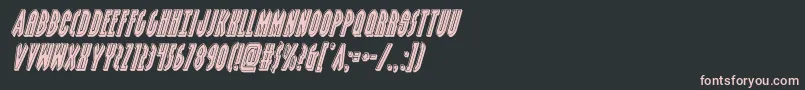 Шрифт grendelsmotherbevelital – розовые шрифты на чёрном фоне
