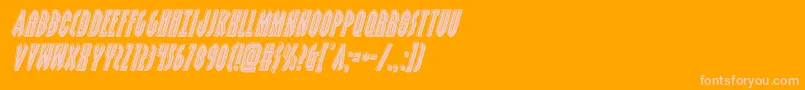 Шрифт grendelsmotherbevelital – розовые шрифты на оранжевом фоне