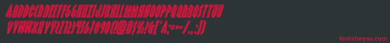 grendelsmotherbevelital Font – Red Fonts on Black Background