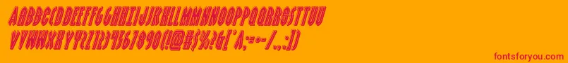Шрифт grendelsmotherbevelital – красные шрифты на оранжевом фоне