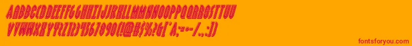 grendelsmotherbevelital Font – Red Fonts on Orange Background