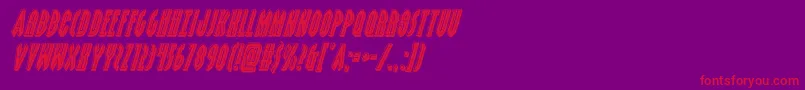 grendelsmotherbevelital-Schriftart – Rote Schriften auf violettem Hintergrund