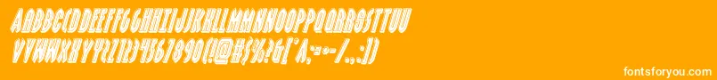Шрифт grendelsmotherbevelital – белые шрифты на оранжевом фоне