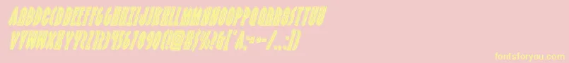 grendelsmotherbevelital Font – Yellow Fonts on Pink Background