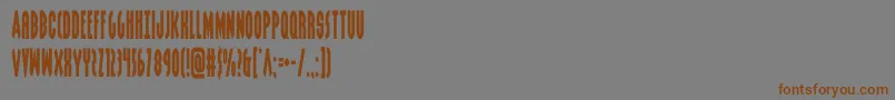 grendelsmothercond Font – Brown Fonts on Gray Background