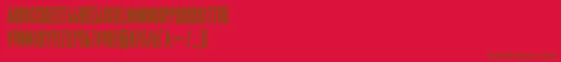 grendelsmothercond Font – Brown Fonts on Red Background