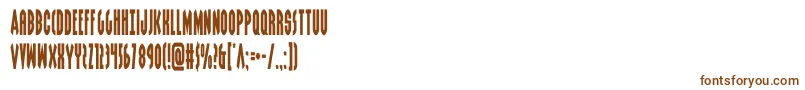 Czcionka grendelsmothercond – brązowe czcionki na białym tle