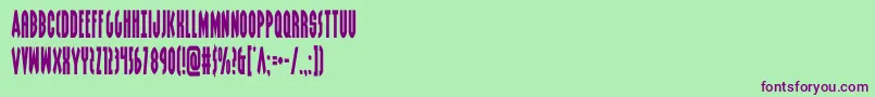 grendelsmothercond Font – Purple Fonts on Green Background
