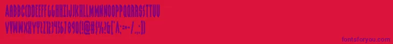 Weitere Informationen zur grendelsmothercond-Schriftart grendelsmothercond-Schriftart – Violette Schriften auf rotem Hintergrund