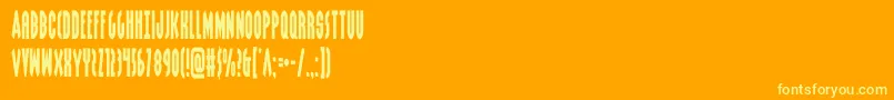 grendelsmothercond Font – Yellow Fonts on Orange Background