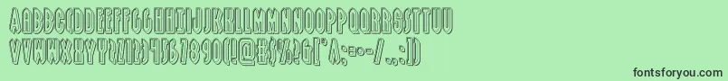 Więcej informacji o czcionce grendelsmotherengrave Czcionka grendelsmotherengrave – czarne czcionki na zielonym tle