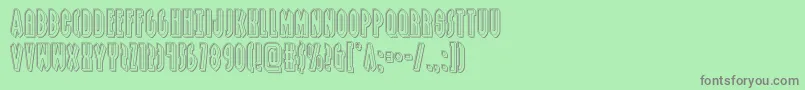 Czcionka grendelsmotherengrave – szare czcionki na zielonym tle