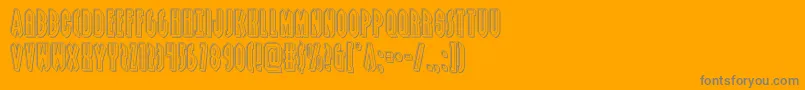 grendelsmotherengrave Font – Gray Fonts on Orange Background