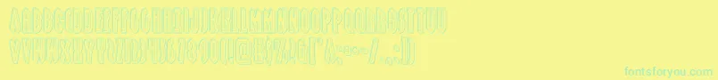 Шрифт grendelsmotherengrave – зелёные шрифты на жёлтом фоне
