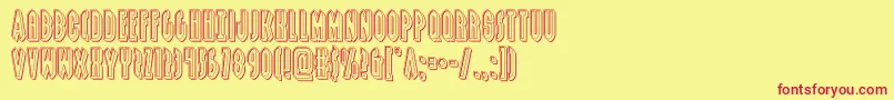 grendelsmotherengrave Font – Red Fonts on Yellow Background
