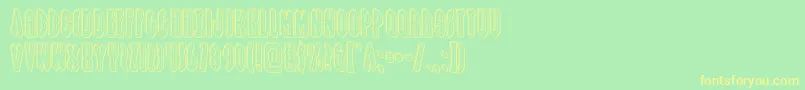 grendelsmotherengrave Font – Yellow Fonts on Green Background