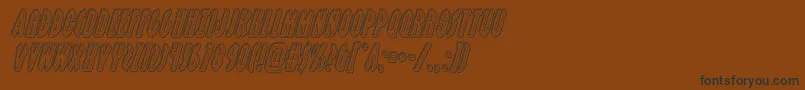 フォントgrendelsmotherengraveital – 黒い文字が茶色の背景にあります