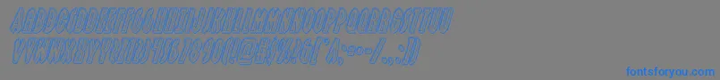 grendelsmotherengraveital Font – Blue Fonts on Gray Background