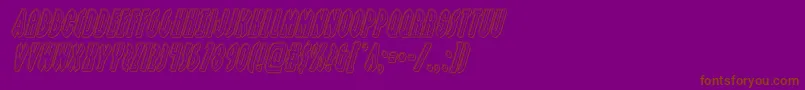 grendelsmotherengraveital Font – Brown Fonts on Purple Background