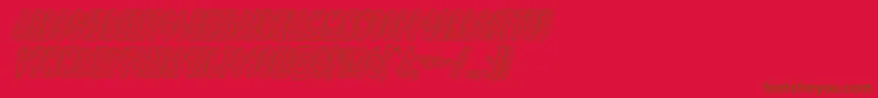 Więcej informacji o czcionce grendelsmotherengraveital Czcionka grendelsmotherengraveital – brązowe czcionki na czerwonym tle