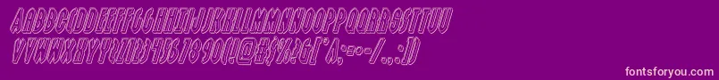 grendelsmotherengraveital-Schriftart – Rosa Schriften auf violettem Hintergrund