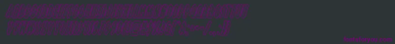 grendelsmotherengraveital Font – Purple Fonts on Black Background