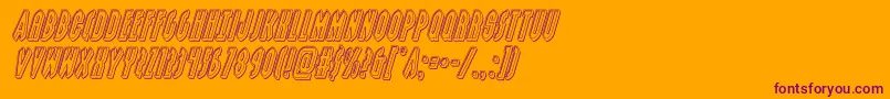 Шрифт grendelsmotherengraveital – фиолетовые шрифты на оранжевом фоне