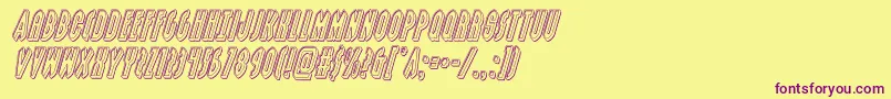 grendelsmotherengraveital Font – Purple Fonts on Yellow Background