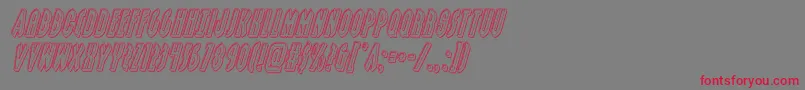 grendelsmotherengraveital Font – Red Fonts on Gray Background