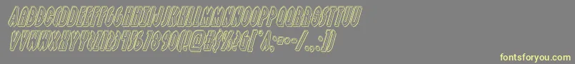 grendelsmotherengraveital Font – Yellow Fonts on Gray Background