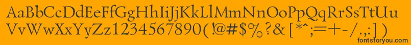 Шрифт Lazurski – чёрные шрифты на оранжевом фоне