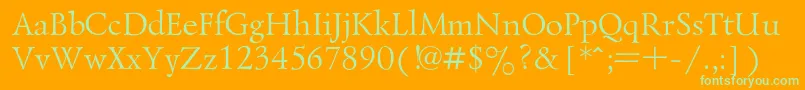 Lazurski Font – Green Fonts on Orange Background