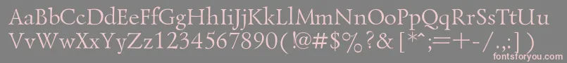 Lazurski-fontti – vaaleanpunaiset fontit harmaalla taustalla