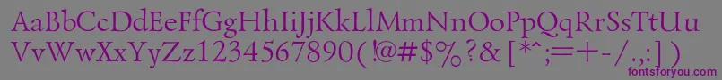 Шрифт Lazurski – фиолетовые шрифты на сером фоне