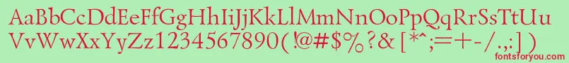 Lazurski-Schriftart – Rote Schriften auf grünem Hintergrund