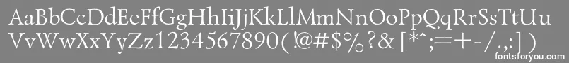 Lazurski-Schriftart – Weiße Schriften auf grauem Hintergrund