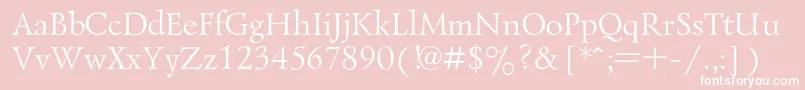 Lazurski Font – White Fonts on Pink Background