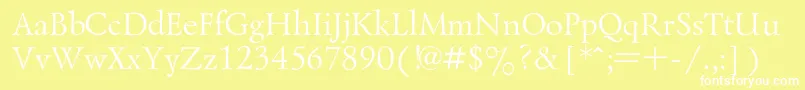 Lazurski-fontti – valkoiset fontit keltaisella taustalla